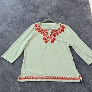 Talbots white XL petite tunic